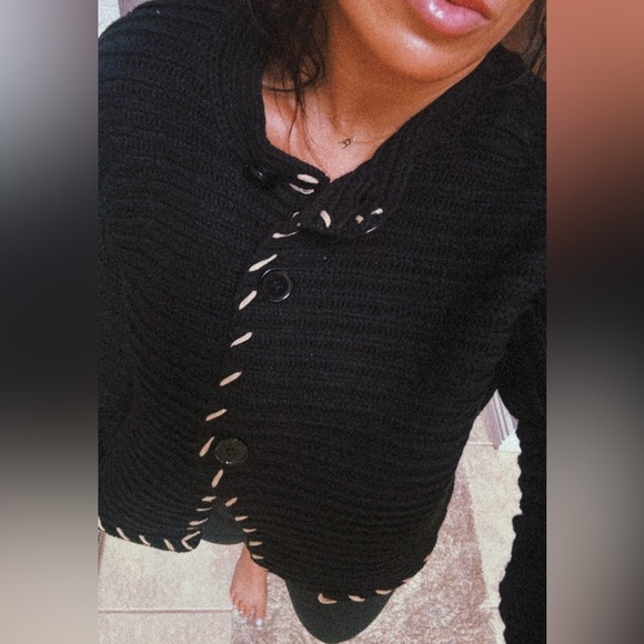 Saemdi Textured Knit Bell Sleeve Cardigan for free people - Picture 2 of 8